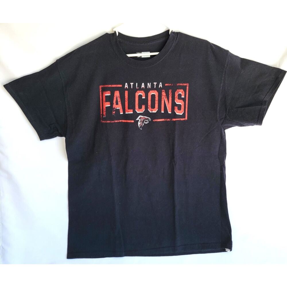 Atlanta Falcons NFL Team Apparel Black Men's Distressed T-Shirt Size XL